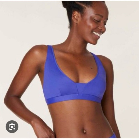 Andie Other - Andie Size Large Lapis Blue Tahiti Bikini Top Swimwear NWT